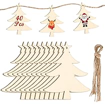 Houten Kerstboomdecoratie, 90 Stuks - Doe-het-zelf Knutselen Houten Kerstboomdecoratie, 90 Stuks - Doe-het-zelf Knutselen