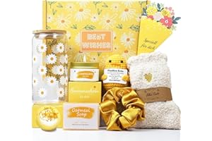 SUOPDH Geschenke für Frauen 9 tlg, Sonnenblume Geburtstagsgeschenk für Frauen, Geschenkset für Beste Freundin, Schwester, Mama, Mädchen zum Geburtstag Weihnachten