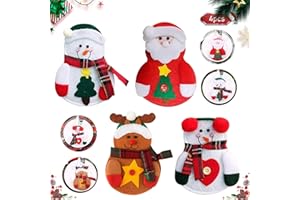 LIVESTN Bolsita para Cubiertos de Navidad, 4 Piezas Bolsillo para Cubiertos de Navidad Titular de la Cuchillería de Navidad Cubiertos Tenedores Bolsas, Para Decoración Navidad Cena Mesa