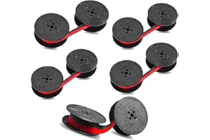 AFOXON 4 Black Red Universal Typewriter Ribbon Twin Spool Typewriter Ribbon Twin Spool Replacement Pack for Most Typewriter ()