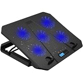 Juo Ventus 5 Fanlı LED Aydınlatmalı Notebook Soğutucu Siyah