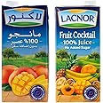 LACNOR Essentials Mango 100% Juice, No Added Sugar & LACNOR Essentials Fruit Cocktail 100% Juice, No Added Sugar