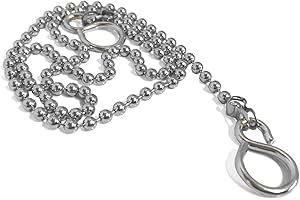 ARIAN Bath/Kitchen Basin Plug Chain with Hooks, Chrome 18" (450mm)