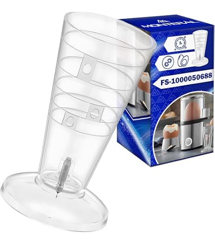 Piebert Fix Messbecher 54349 für Eierkocher 1–7 Eier inkl. Eierstecher – kompatibel mit Krups Ovomat Super EG230115, Spezial EG23315, F23370 & ältere Modelle – präzise Skala weich/mittel/hart Küche, Haushalt & Wohnen