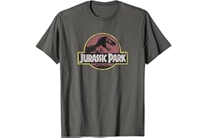 Jurassic Park Original Fossil Silhouette Faded Logo Maglietta