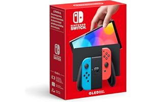Nintendo Switch Console - OLED Model - Neon Blue/Neon Red (UK) (Switch)