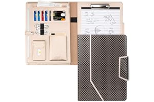 ‎TOPLIVE Toplive Schreibmappe A4 Konferenzmappe PU Leder Ordner Klemmbrett Dokumentenmappe, Kartenfächer, Visitenkartenetui- Perfekt als Konferenzmappe,Meerjungfrau Schwarz