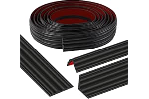 ZTVOWTO 200cm*4cm Paraspigoli Autoadesivi Muro, Paraspigoli Angolari Proteggono da Spigoli Vivi, para Spigoli Bimbi per Tavoli, Mobili(Nero)