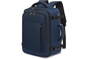 VANKEV für Ryanair Handgepäck 40x20x25 Laptop Rucksack Reiserucksack Klein Handgepäck Tasche Rucksack 14 Zoll Laptop Backpack für Herren Damen Tiefblau
