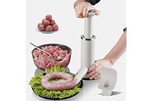 YUSHENGTAI Machine Manuelle de Remplissage de Viande de Saucisse 2 en 1, poussoir saucisse, tube de remplissage, machine à saucisses et boulettes de viande, faire des saucisses, et des boulettes de viande