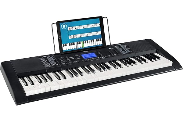 Clavier Funkey 61 Edition Pro (300 sons, 300 rythmes, 10 morceaux démo, écran LCD avec affichage détaillé, port MP3/USB, alimentation, pupitre) noir