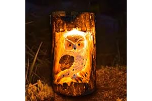 ‎SENHUI Senhui Solar Gartenleuchte,Gartendeko Eule Solarleuchte Gartendeko für Draußen Eulen Geschenke Wasserdichte LED Solarleuchte Harz Nachtlichter Rasen Beleuchtung für Hinterhöfe, Gärten (Braune Eule)