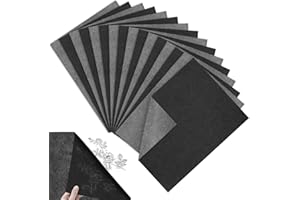 MWELLEWM 50 Sheets Transfer Paper, Carbon Paper for Tracing, Black Graphite Transfer Paper for Copy Paper Wood Canvas Artist Lettering Sketching (A4/8.3 x 11.7 Inches)