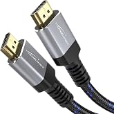 KabelDirekt HDMI Cable 8K/4K &ndash; 4 m, Nylon, Metal | 4K@60Hz for a spectacular Ultra HD experience &ndash; High Speed HDMI with Ether
