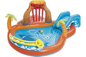 Bestway 53069 Lava Lagoon - Piscina Hinchable Infantil, Multicolor, 265x265x104 cm