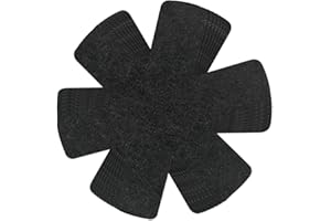 KVBUCC 8-pack Pan Protectors (diameter 38cm), Heat Insulation Pads, Cup And Pan Protectors, High Temperature Resistant Felt Mats, Adjustable Size (black)
