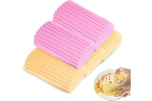 JJZGPP Staubschwämme wiederverwendbar, Feucht Schwamm Staubwedel für Haushaltsreinigung, saugfähig Staubreinigungsschwamm, 5 Stücke, Rosa und Gelb