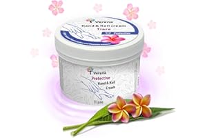 BY HANDS OF NATURE VERANA Verana Crème Mains et Ongles Extraits 100% Naturels de Pollen de Fleurs et de Plantain, Hydrate, Nourrit, Protège Peau Mains, Renforce la Plaque de L’ongle, Soin des Cuticules 200g (Tiaré)