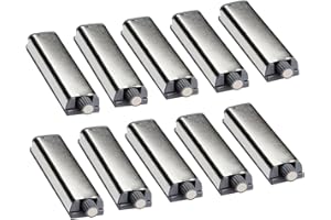 LOOTICH Push to Open Pestillos de Resorte de Acero Pargo Primavera con Cierre a Presión con Acabado en Níquel Automático Capturas para Puerta de Muebles Armario de Cocina Complemento 10 Unidades