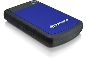Transcend Disque dur portable robuste 4TB - Résistant aux chocs USB 3.1 Gen 1 StoreJet Bleu marine - TS4TSJ25H3B