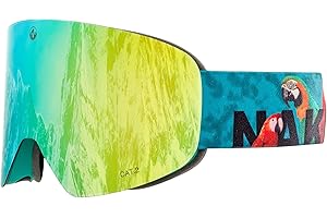NAKED Optics® Skibrille Snowboard Brille für Damen und Herren - Verspiegelt mit Magnet-Wechselsystem – Ski Goggles for Men and Women