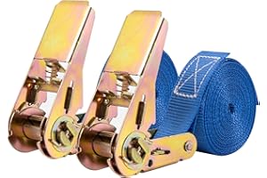 Carehabi Cinghia di fissaggi 4M,Set da 2 Pezzi,Lunghezza Fino a 800 kg,Cinghie di serraggio Per il trasporto di materiali,motocicli,biciclette,rimozioni,pacchi bagagli,camping(Blu)
