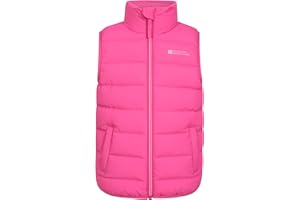 Mountain Warehouse Chaleco acolchado Rocko para niños - Impermeable - Chaleco acolchado de microfibra - 2 bolsillos delanteros - Cuerpo cálido para niños y niñas