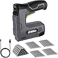 Cordless Tacker Staple Gun Nail Gun, 2 in 1 Electric Stapler Nailer USB Rechargable with 2000pcs 8mm Staples and 2000pcs 10mm Nails for Upholstery, DIY [Practical, Portable, Effortless]