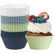 MXTIMWAN 24 Stück Silikon Muffinformen Set - Backformen Für Muffins & Cupcakes