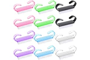 HJZHII 12 sztuk szczotek do paznokci z uchwytem, szczotka do paznokci, szczotka do paznokci, szczotka do czyszczenia paznokci, szczotka do czyszczenia paznokci, szczotka do czyszczenia paznokci,