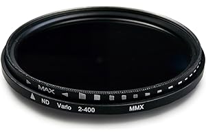M&L MOBILES 67mm Variable ND Filtro ND2 - ND400 densidad neutral ajustable para Canon EOS 40D | 5D Mark III | 60D | 6D | 7D | EOS 1D X - Nikon D5100 | D5300 | D7000 | D7100 | D90 - Olympus E-30