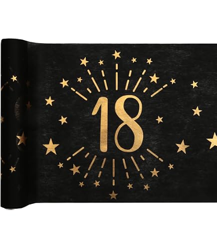 50. Geburtstag Weiß Gold Tischläufer 5 M X 30 Cm Zahl 50