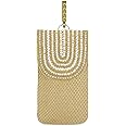 Valerie Jute Saree Clutch Mobile Pouch Waist Clip Ladies Purse Gift for Women (Gold)