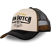 Von Dutch The Original Men's and Women's Cap, Adjustable Trucker Cap with Snapback, Beige, Black, Yellow, Size TU, Beige, One