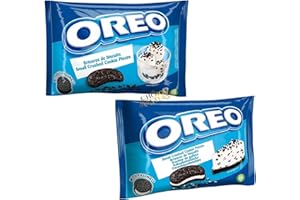 SYNC'T Oreo Crumbs Dessert Cookie Crumble Bundle 2 Pack - 1 X Oreo Cocoa Flavoured Cookie Crumbs Without Creme and 1 X Vanilla Flavoured Crushed Crumbs with Creme - Add to Breakfast, Yogurts/Desserts