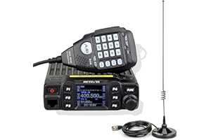 Retevis RT95 Ham Radio Ricetrasmettitore con Antenna, Doppia Banda Ricetrasmettitore (Nero 1 Confezione)