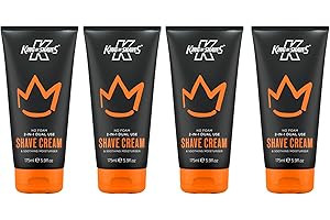 King of Shaves 2-in-1 Shaving Cream & Face Moisturiser for Men Shave Care | QUAD-PACK | Shaving Cream for Men | Shaving Kit for Men | Shaving Soap | Shave Cream