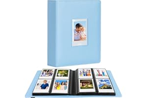 RUIBYTREE 288 foto verticali per album fotografico Instax Mini, finestra frontale, album libro 2x3 per Fujifilm Instax Mini Film 12 11 9 99 8 40, HP Sprocket, K-pop Photocards (Blu)