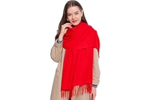 DONDON Bufanda de invierno grande para mujer 185 x 65 cm liso suave y cálido