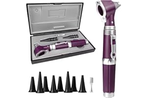 ‎SCIAN SCIAN Otoscope with Light, Ear Infection Detector and Bag, Ear Scope, Includes Hard Plastic Case, Suitable for Children, Adults, Doctors, Pets, Available in Several Colours (Purple)