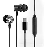 Zebronics Type-C Wired in-Ear Earphones, 10mm Neodymium Drivers, in-line Mic with Volume Control, Magnetic Earbuds, 1.2m Durable Cable, Metallic in-Ea