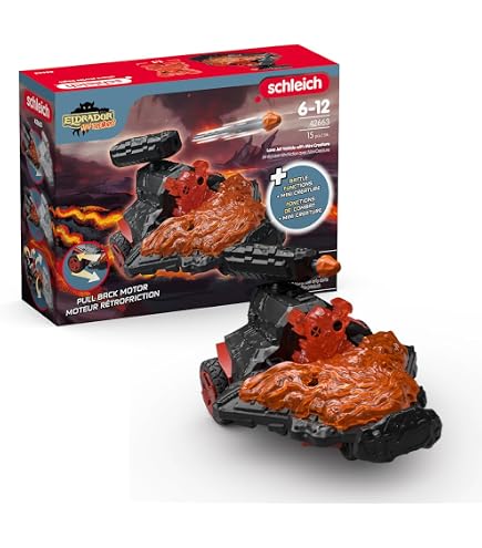 Schleich 42665 - Le Jet De Pierre Rétrofriction Avec Sa Mini Créature : Un Coffret De 15 Pièces Pour Les Aventuriers Dès 7 Ans