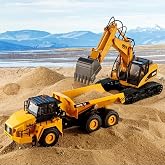 HUINA 1553 1/24 Y&uuml;ksek Kalite 11CH RC Model Damperli Kamyon Uzaktan Kumandalı &Ccedil;ok Fonksiyonlu İş Makinesi -2.4G Sesli&Işıklı