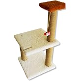 İki Katlı Yavru Beyaz Kedi Tırmalama Tahtası