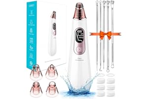 ANYFACE Aspirateur de Point Noirs, Extracteur de Comédons Nettoyant de Pores Rechargeable Appareil de Beauté du Visage Avec écran LED, 4 Sondes et 3 Modes