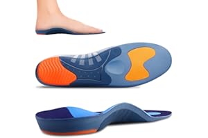 RooRuns Heavy Duty Arch Support Plantar Fasciitis Insoles for Men And Women, Orthotic Inserts Shoe Insoles for Flat Feet, Heel Spurs, High Arches, OverPronation, Metatarsalgia, Foot Pain Relief, L
