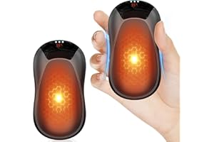 DDKJ Calentador de Manos Recargable 3 Niveles de Calor hasta 55 ℃,Calienta Manos Electrico de Bolsillo,Calientamanos 3500 mAh*2 Piezas,Hand Warmer,Aquecedor de Mãos,para Mujeres/Hombre