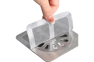 HZHSSG 20Pcs Desechable Rejilla Desague Ducha Floor Drain Sticker, Atrapapelos Ducha de la Ducha para Evitar que los Desagües Obstruidos, para Accesorios de Baño, Esenciales para la Cocina, Fregadero, Bañera