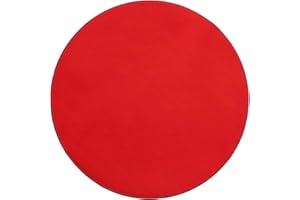 ‎PRIMAFLOR - IDEEN IN TEXTIL Primaflor Kinderteppich Einfarbig - SITZKREIS - Rot - Rund 133 cm - Velour-Kurzflor-Teppich für Kinderzimmer, Kindergärten und Schulen - Hochwertiger Spielteppich