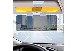 LIUQOBN Day And Night Anti Glare Visor, Universal Fit Car Sun Visor Extender With Polarized Glare Protection